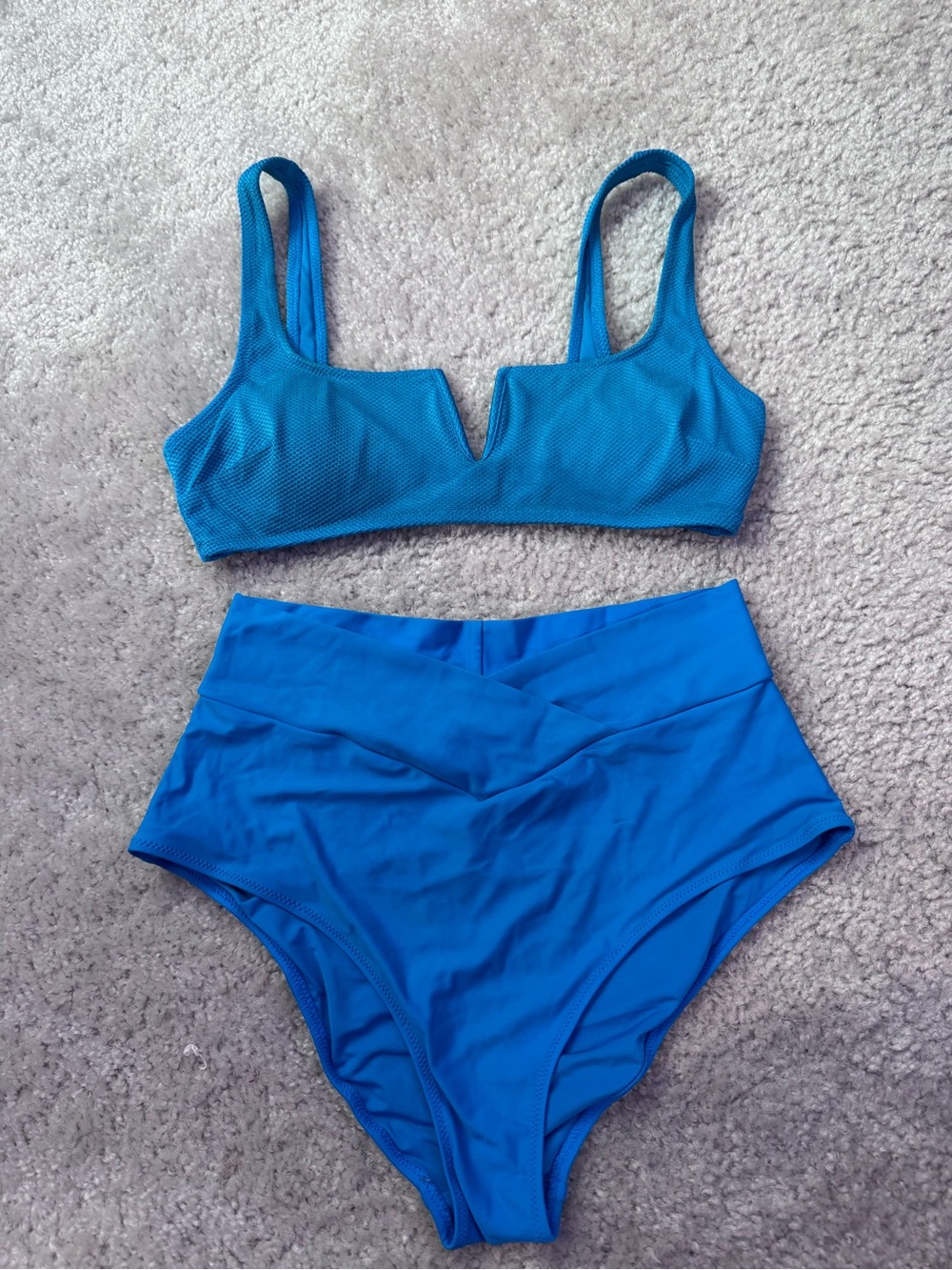 Aerie Bright Blue Two-Piece Bikini Set - Picture 1 of 1